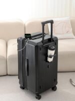 확장 및 두꺼워진 5륜 지퍼 대용량 다기능 브레이크 지퍼 트롤리 케이스 남녀 학생 여행 케이스 28