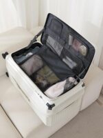 확장 및 두꺼워진 5륜 지퍼 대용량 다기능 브레이크 지퍼 트롤리 케이스 남녀 학생 여행 케이스 28 - 이미지 2