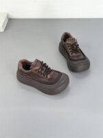 소가죽 레트로 플랫폼 슈즈 여성화 2025년 봄 신상 두꺼운 밑창 못생긴 큰 머리 슈즈 가벼운 스포츠 캐주얼 슈즈 - 이미지 3