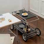 중고 트롤리 텍타 다이닝카 바우하우스 인터넷 셀럽 홈 스토리지 트롤리 거실 이동식 사이드 테이블 - 이미지 2