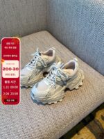 【TFM】여성용 두꺼운 밑창 아빠화 2025년 봄 신스타일 러빙 컬러 올드 레트로 다용도 캐주얼 여성 운동화