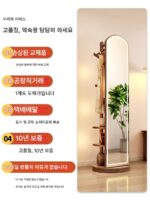 독일박물관 원목 옷걸이 바닥 침실 거실 집 공간 차지 안함 다기능 수납장 - 이미지 5