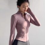 빅토리아 여성 가을 ​​겨울 타이트 속건성 긴팔 상의 요가복 지퍼 카디건 러닝 피트니스복 재킷 - 이미지 4