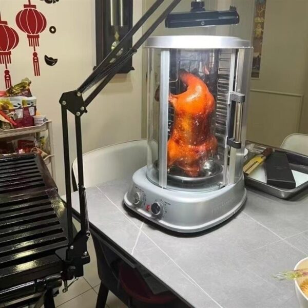 공식 정품 무연 회전 오븐 휴대용 노점 포크 바베큐 오리 오븐 샤와르마 바베큐 올인원 직접 판매