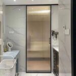 매우 좁은 싱글 트랙 싱글 리프 슬라이딩 도어 매달린 슬라이딩 도어 티타늄 마그네슘 알루미늄 합금 높은 공간 활용 방수 방습 공장 판매 - 이미지 2