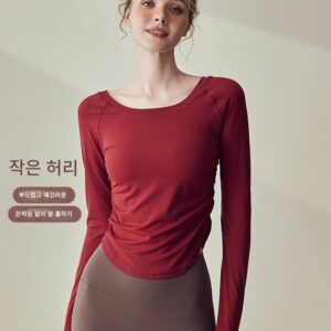 KAYANTY 누드 속건 긴팔 필라테스 러닝 트레이닝 피트니스 의류 요가 의류 여성 봄 가을 스포츠 상의
