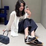 빅헤드 포레스트 검프 슈즈 정품가죽 발레 캐주얼 스포츠화 파워스타일 동일스타일 덱슨 슈즈 초봄 신상 두꺼운 밑창 여성화 - 이미지 4