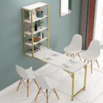 다기능 벽걸이 테이블, 변형형 접이식 테이블, 식탁, 소형 가구, 넷 셀러브리티 텔레스코픽 랙, 가변형 테이블 - 이미지 2