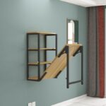 다기능 벽걸이 테이블, 변형형 접이식 테이블, 식탁, 소형 가구, 넷 셀러브리티 텔레스코픽 랙, 가변형 테이블 - 이미지 4