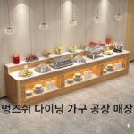 고급 호텔 조식 테이블 뷔페 단열로 테이블 학교 식당 식당 벽면 뷔페로 과일 테이블