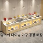 고급 호텔 조식 테이블 뷔페 단열로 테이블 학교 식당 식당 벽면 뷔페로 과일 테이블 - 이미지 2