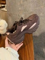 여성용 두꺼운 밑창 아빠화 2025년 봄 신상품 Ankola 레드 그레이 다용도 네트 셀러브리티 파리 키높이 캐주얼 스포츠화