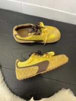 Atmosphere 여성용 독일 트레이닝화 진짜 가죽 봄 신스타일 내부 높이 증가 부드러운 밑창 망고 머리 못생긴 귀여운 캐주얼 스포츠 포레스트 검프화 - 이미지 5