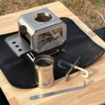 Janson 야외 화재 창 데스크탑 나무 스토브 탄소 스토브 텐트 난방 야생 캠핑 스테인리스 스틸 접이식 미니 오븐 - 이미지 4