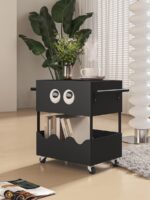 원래 특허 디자인 큰 눈 트롤리 이동식 사이드 테이블 사이드 캐비닛 재미있는 간식 보관 캐비닛 - 이미지 5