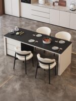 모던 심플 플러시 록 슬래브 아일랜드 테이블 식탁 통합 소형 가정용 고급 조명 럭셔리 다기능 레스토랑 바