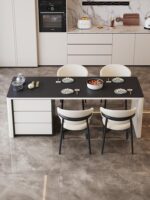 모던 심플 플러시 록 슬래브 아일랜드 테이블 식탁 통합 소형 가정용 고급 조명 럭셔리 다기능 레스토랑 바 - 이미지 2