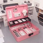 금전등록기 상자 돼지 저금통 데스크탑 보관 상자 대용량 어린이 홈 보관 상자 잠금 저축 상자 데스크탑 장식품 - 이미지 2