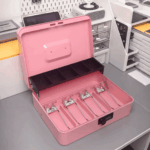 금전등록기 상자 돼지 저금통 데스크탑 보관 상자 대용량 어린이 홈 보관 상자 잠금 저축 상자 데스크탑 장식품 - 이미지 3