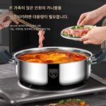 리벳 없는 국그릇 316 스테인리스 식품등급 가정용 두꺼운 대용량 조리용 냄비 유도 밥솥 특수 핫팟 냄비 - 이미지 2