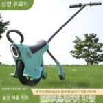 아기 산책을 위한 보조바퀴가 달린 부모-자녀용 유니사이클, 야외 놀이 캠핑 카트, 가벼운 여행용 어린이 유모차 - 이미지 2