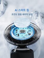 FARADAY Faraday 고속 핸드헬드 팬 폭력 팬 투명 메카 팬 디지털 디스플레이 100단 팬 - 이미지 3