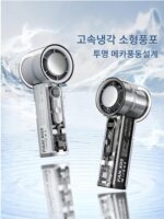 FARADAY Faraday 고속 핸드헬드 팬 폭력 팬 투명 메카 팬 디지털 디스플레이 100단 팬 - 이미지 4