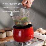 일본 카랄리 카랄리 프라이팬 304 스테인리스 스틸 필터 가정용 프라이팬 아티팩트 튀김 냄비 우유 - 이미지 5