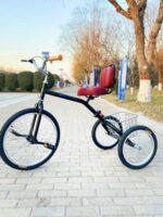 신상 성인 레저 아웃도어 접이식 자전거 삼륜차 레트로 라이트 운동차 네트 셀러브리티 워킹 쇼핑차 - 이미지 5