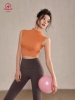 KAYANTY 아름다운 등 고정 컵 요가복 브라 조끼 통합 피트니스 상의 여성 내충격 스포츠 속옷