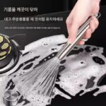 스테인리스 스틸 롱 핸들 냄비 브러시 주방 특수 손상 없음 냄비 세척 오염 제거 유물 홈 캔 걸이형 ​​확장 와이어 브러시 - 이미지 2