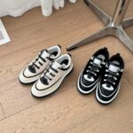 소가죽버전 ~ 샤넬스타일 25C 두꺼운 밑창 캐주얼 스니커즈 초봄 신상 라운드 투 레이스업 컬러블로킹 다재다능 스포츠화 - 이미지 2