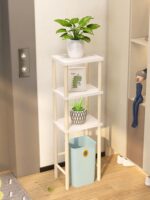 쓰레기통 선반 주방 틈새 바닥 다층 보관 선반 거실 하이풋 버킷 물 저장 선반