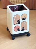 쓰레기통 집 거실 조명 고급 고급 대형 대용량 침실 욕실 위생통 풀리 포함 신스타일