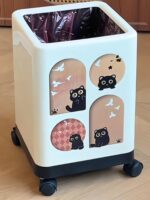 쓰레기통 집 거실 조명 고급 고급 대형 대용량 침실 욕실 위생통 풀리 포함 신스타일 - 이미지 3