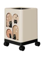 쓰레기통 집 거실 조명 고급 고급 대형 대용량 침실 욕실 위생통 풀리 포함 신스타일 - 이미지 5