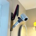 헤어 드라이어 브라켓 벽면 장착, 펀치 프리, 핸즈프리 흡입 컵, 가정용 금속 헤어 드라이어 보관 브라켓 - 이미지 2