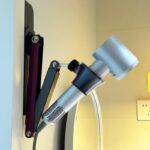 헤어 드라이어 브라켓 벽면 장착, 펀치 프리, 핸즈프리 흡입 컵, 가정용 금속 헤어 드라이어 보관 브라켓 - 이미지 3