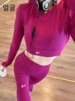 알로 요가 봄 여름 충격 방지 가슴 패드 레저 스포츠 속건성 긴팔 여성용 슬림핏 요가 의류 블라우스