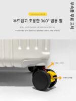 새로운 대용량 알루미늄 프레임 여행 가방 다기능 트롤리 케이스 30인치 여행 가방 범용 휠 여행 케이스 남성 및 여성 PC - 이미지 4