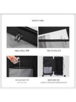 새로운 대용량 알루미늄 프레임 여행 가방 다기능 트롤리 케이스 30인치 여행 가방 범용 휠 여행 케이스 남성 및 여성 PC - 이미지 5