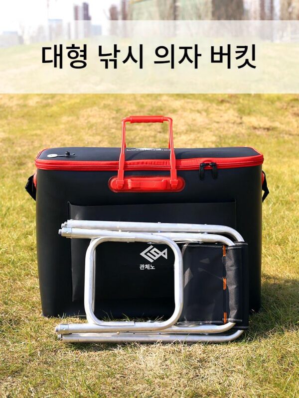 대형 방수 물고기 보호 가방 유럽 기사 낚시 의자 버킷 가방 보관 상자 낚시 장비 버킷 낚시 장비 가방 다기능 물고기 보호 버킷