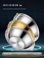 304 특대 두께 스테인리스 스틸 손잡이 수프 냄비 망치 패턴 핫팟 가정용 핫팟 냄비 샤부샤부 유도 쿠커 가스 스토브 범용 - 이미지 4