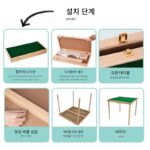 Lacalc 야외 접이식 마작 테이블 휴대용 미니 마작 피크닉 테이블 및 의자 캠핑 장비 공급 - 이미지 4