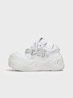 방원일기 FYSPR WiFi 시리즈 양말 두꺼운 밑창 흰색 신발 키 키우기 못생긴 귀여운 큰 머리 웨이브 빵 신발 - 이미지 2