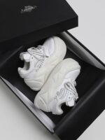 방원일기 FYSPR WiFi 시리즈 양말 두꺼운 밑창 흰색 신발 키 키우기 못생긴 귀여운 큰 머리 웨이브 빵 신발 - 이미지 5