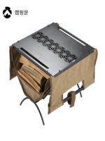 코만 T-285 접이식 장작대 캠핑 내열 수납대 캠핑 철제 장작 난로 장작 수납대