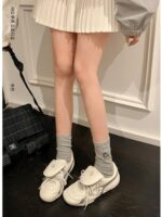 Dexun 여성용 신발 2025년 봄 신상품 여성용 신발 레트로 플랫솔 포레스트 검프 신발 플립업 캐주얼 스포츠 신발 흰색 신발 - 이미지 3