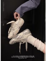 Dexun 여성용 신발 2025년 봄 신상품 여성용 신발 레트로 플랫솔 포레스트 검프 신발 플립업 캐주얼 스포츠 신발 흰색 신발 - 이미지 4