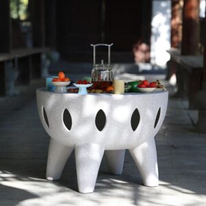 TREK Trek 야외 안뜰 스토브 차 끓이는 세트 가정용 난방 바베큐 그릴 스토브 테이블 전기 탄소 이중 용도